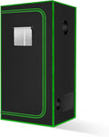 MELONFARM 34x34x72'' Grow Tent High Reflective 600D Diamond Mylar Canvas with Observation Window and Floor Tray for Hydroponic Indoor Plant Growing