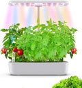 Hydroponics Growing System Indoor Garden with 35W Grow Light Full Spectrum Healthy Fresh Herbs Vegetables 12 Pods Indoor Gardening System for Gifts Kitchen Vegetable(White)