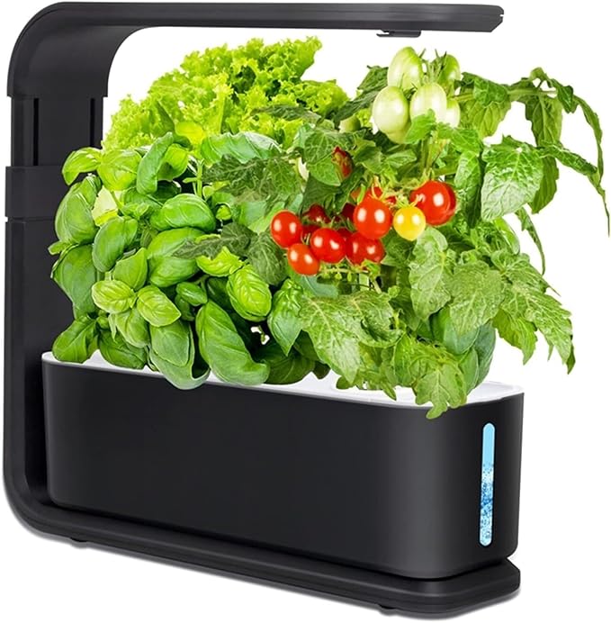 Pveanns Hydroponics Growing System 3 Pods Hydroponics Growing System Indoor Garden with LED Grow Light Automatic Timer Germination Kits Height Adjustable for Home Kitchen