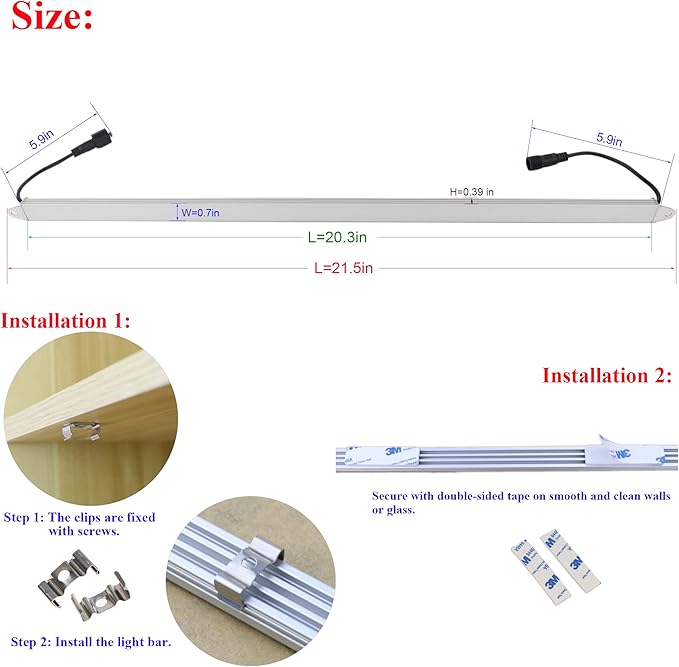 440nm Blue Waterproof LED Grow Light Strips 12V DC Aquarium LED Strip Aluminum Lighting 2 pc 20 Blue Boat Rigid LED Lights Strips Marine LED Lights Bar