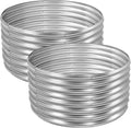 Land Guard 4×4×2ft Galvanized Raised Garden Bed Kit 2Pcs Planter Raised Garden Beds Outdoor Round Clearance Raised Garden Beds for Gardening Vegetables (Silver)