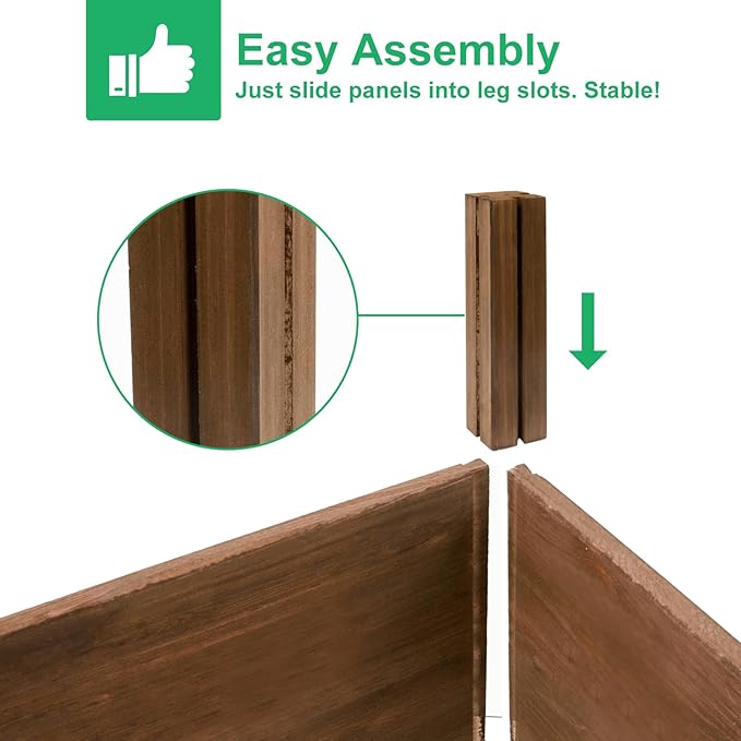 Raised Garden BedOutdoor Wood Planter BoxHigh-end Natural fir Wood boltless assemblyfor Vegetables Flowers Herbs and Succulentsw/Non-Woven Pad93 x 23 x 10in