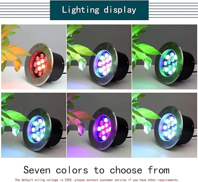 Outdoor Well Lights Buried Spotlight Anti-Rust Aluminum IP65 Waterproof Embedded Spotlight for Step Deck Garden Landscape Lighting