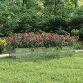 Garden Raised Bed 94.5x31.5x17.7 Galvanized Steel Silver8.42 KG316888