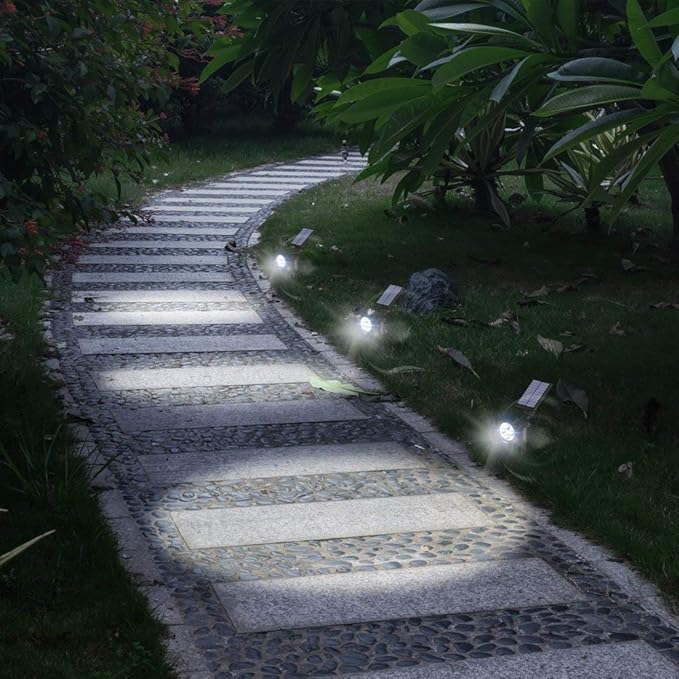 SOLVAO Solar Spot Light | Ultra Bright All-Weather-Resistant Waterproof | Auto On/Off Sensor Adjustable 270° | Rechargeable LED for Outdoor Driveway Garden Landscape Wall Fence Yard | 2 Pck