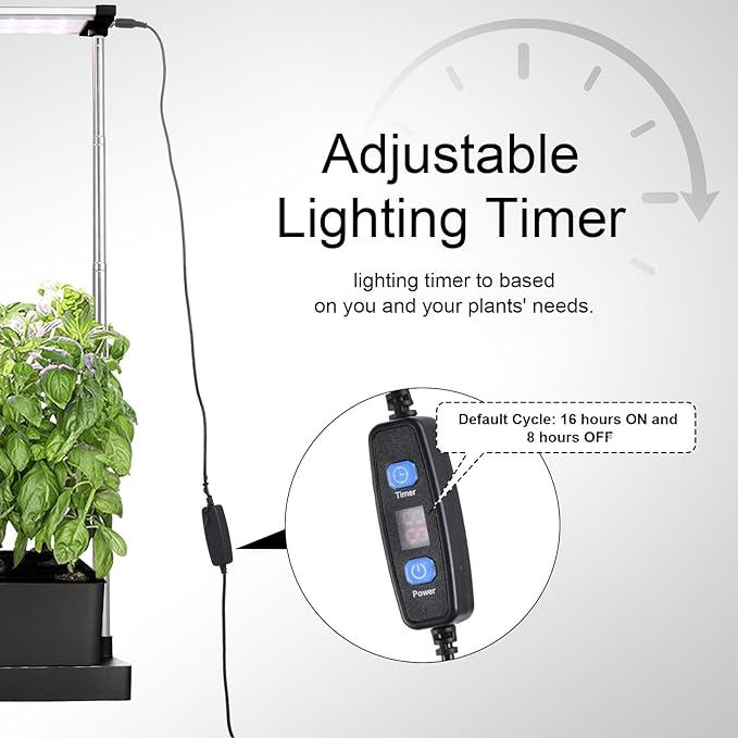Indoor Tomato Growing System | Smart 20 Pods Hydroponics Growing SystemIndoor Growing System with LED Grow Light Timing Setting for Eggplants Pepper