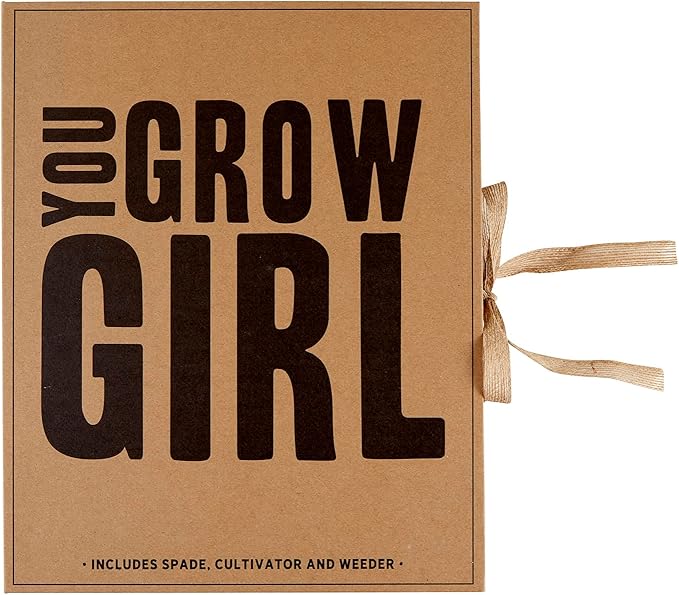 Santa Barbara Design Studio Garden Tool Set - Gift Boxed Steel Spade Cultivator &amp Weeder Gardening Essentials 3-Pieces You Grow Girl