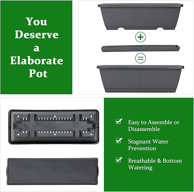 Giantex Set of 2 Vertical Raised Garden Bed Elevated Planter Raised Beds with Water Drainage Freestanding 5 Container Boxes for Vegetables and Flowers Growing Outdoor Indoor Patio Balcony