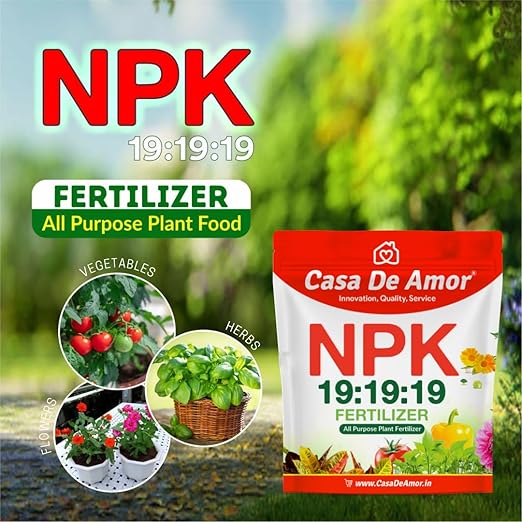 Npk 19-19-19 Fertilizer | Balanced Water-Soluble Plant Food For Growth Flowering &amp Yield Boost | For All Plants | 2 Pack Of 400 Gm (Total 800 Gm)Powder