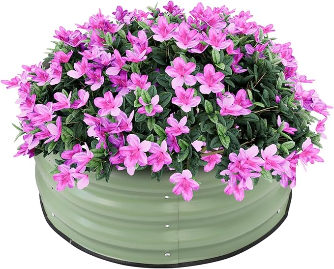 Galvanized Raised Garden Bed Kit 23.62×11.02in Planter Raised Garden Boxes Outdoor Oval Large Metal Raised Garden Beds for Vegetables Fruits Flowers Beds Outdoor
