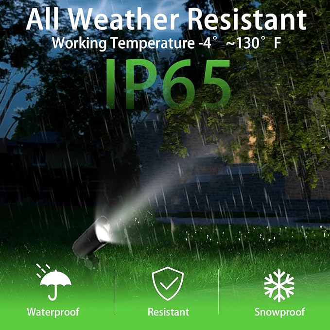 30W Outdoor Spot Lights Dusk to Dawn 120V Outdoor LED Spotlight Plug in with Photocell Sensor 5000K Waterproof Bright Flag Pole Light for Yard Tree Garden Landscape Lighting with Stake 6FT Cord