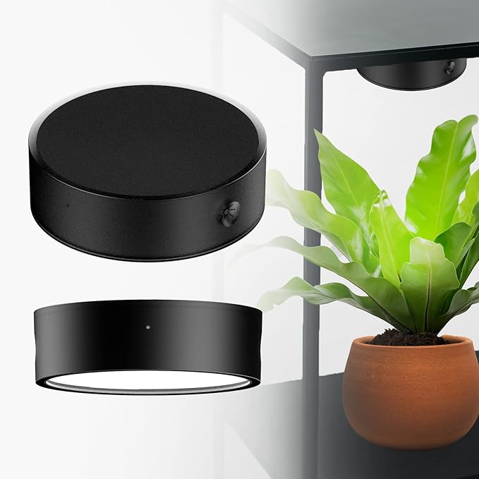ONF Mist O Shelf Magnetic Light Colorfull LED for Indoor Plant Growth-Promoting Adaptable TypeC Port for Room Decor Brightness Dimmable Terrarium Light for Potted Plant &amp Succulent Matt Black