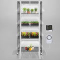 SOLIGT Indoor Greenhouse with Grow Lights - 5 Tier Plant Shelf &amp 8 x 2FT 6000K Full Spectrum Lights Thick PVC Cover Mesh Ventilation Mini Small Greenhouse Cabinet for Seed Starting Seedlings Gr