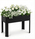Compact Raised Garden Bed with Legs 24 x 11 x 18 in Small Metal Planter Box 5.9 in Soil Depth 100 lb Capacity Galvanized Steel Drainage Holes Anti-Rust for Patio Balcony &amp Deck