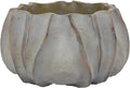 Rustic Planter Gray Terracotta Pumpkin 12 Inch Indoor Outdoor Pot