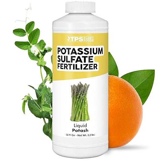 Potassium Sulfate Fertilizer Premium Potassium and Sulfur Plant Nutrient Blend 32 oz (1 Quart)