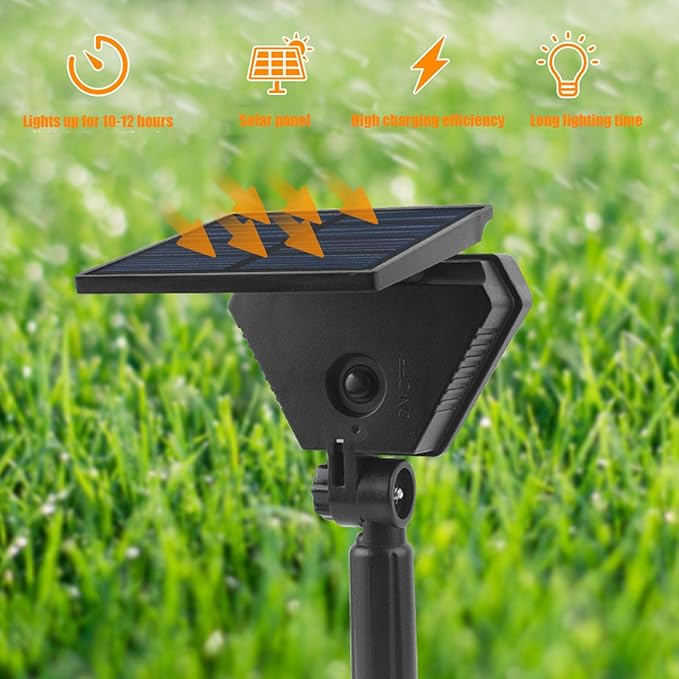 16 LED Solar Spot Lights Outdoor Waterproof 2 Pack Solar Lights Spotlight Landscape Lighting Auto ON/Off Outdoor Solar Lights for Yard Garden Lawn