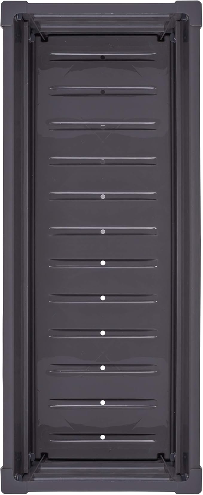 NuVue Products 26021 Outdoor Elevated Garden Bed for Growing Edible Plants and Flowers BPA-Free Woodgrain Panel Elevated Planter Box 35.5” L x 15” W x 32” H Dark Gray