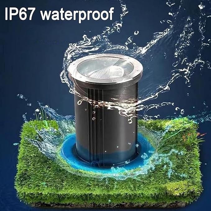 Underground Light LED - LED Beam Spotlight AC 24V Outdoor Buried Led Spot Lights IP67 ?Waterproof Adjustable Angle Embedded Ground Lamp Low Voltage LEDs Landscape Lights(Green20W) (Green 3W)
