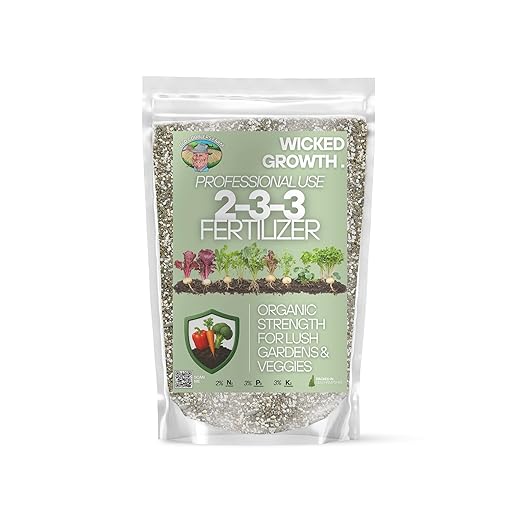 Old Cobblers Farm™ Wicked Organics 2-3-3 Fertilizer – Slow-Release Plant Fertilizer for Vegetables Lawns Flowers &amp Trees. Supports Strong Roots &amp Growth. (5 lbs | 10 lbs | 15 lbs | 20 lbs) (