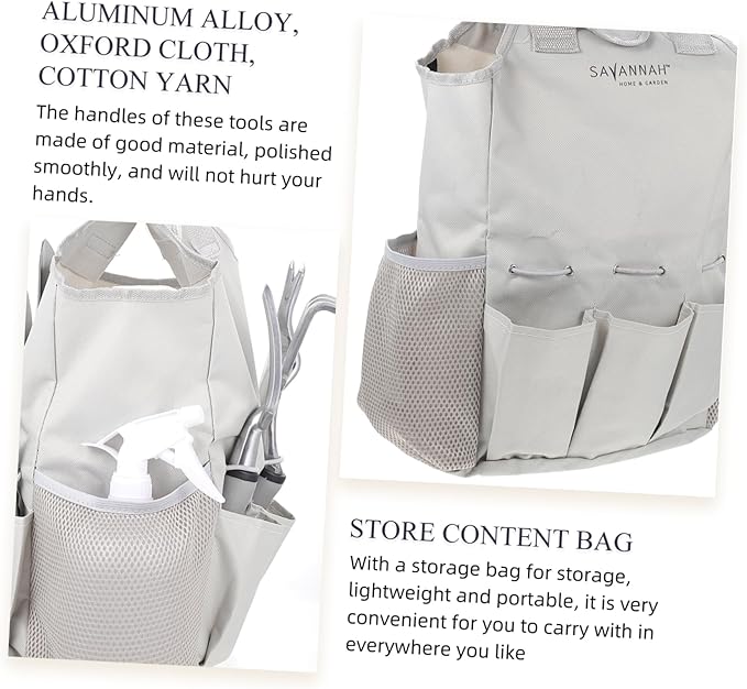 BESPORTBLE Aluminum Alloy Garden Tool Set Pouch – Multifunctional Shovels Hand Trowel Rake for Gardening – Ergonomic Design for Easy Use