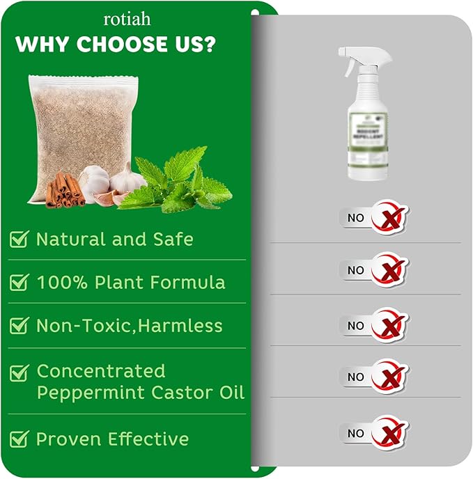 Pest Repellent Pouches 10 Pack Peppermint Oil for Mice Rodent Mouse Rats Spider Squirrel Pest Control Indoor &amp Outdoor Natural Mouse Deterrent Replace Traps Family &amp Pet Safe