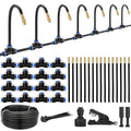 Geelin 49.21ft Garden Drip Irrigation System 360° Adjustable Watering Kit with 16 Nozzles Automatic Irrigation Watering Misting System for Greenhouse Yard Lawn Plant