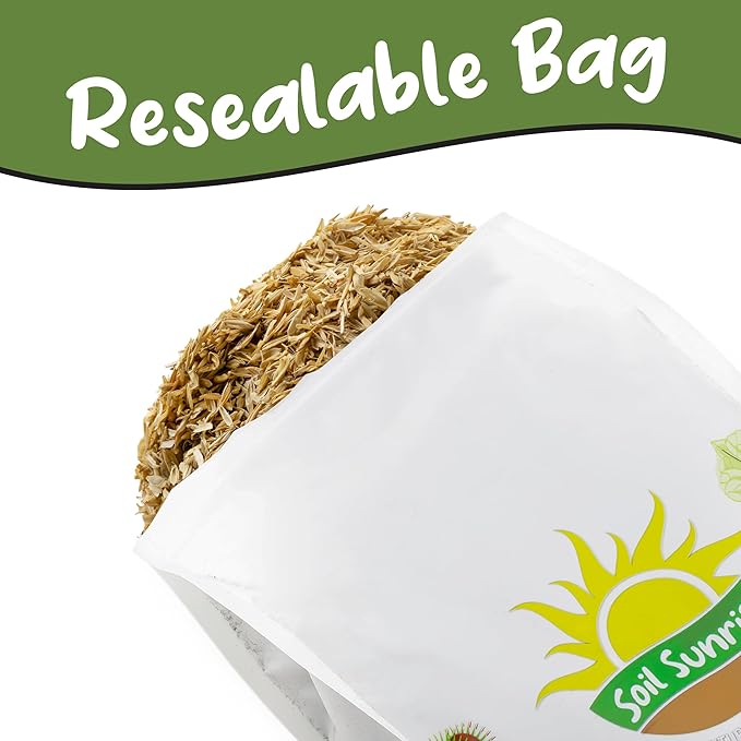 Soil Sunrise Organic Horticultural Grade Rice Hulls (8 Quarts) All-Natural Soil Amendment for Houseplants Gardening Seed Starting &amp Chicken Bedding