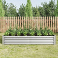 Heavy-Duty Metal Raised Garden Bed for Outdoor Use – Durable Galvanized Steel Planter Box for Vegetables Herbs and Flowers (Silver with 6x3x1ft)