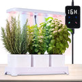 Indoor Garden Led Grow Light Full Spectrum LED Grow Lamp for Indoor Plants with Intelligent Controller Height Adjustable Ideal for Home Desk Plant Lighting (Without Pots)(White 16.5*6.5*4 inch)