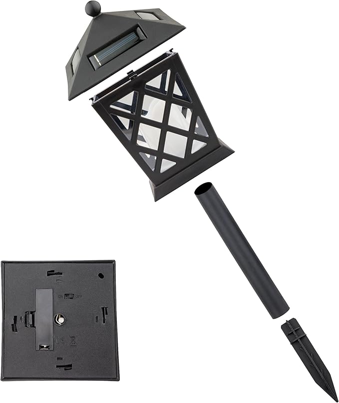 Alpine Corporation 16 Tall Outdoor Solar Powered Pathway LED Light Stakes (Set of 4)