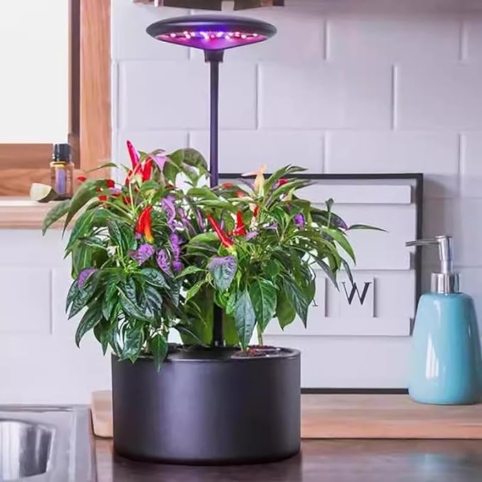 GeRRiT Aeroponics Growing Systemhydroponic Indoor GardenHydroponics Tower with LED Grow Lightfor Herbs Fruits and Vegetableswith Hydrating Pump Adapter Net Pots Timer.