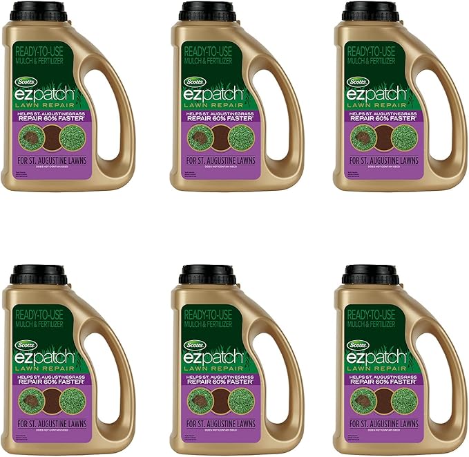 Scotts EZ Patch Lawn Repair for St. Augustine Lawns Combination Mulch and Fertilizer 3.75 lbs. (6-Pack)