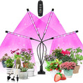 Indoor Plant Light 4 Heads Full Spectrum LED Grow Lights with Adjustable Tripod and Timer for Indoor Plants Gardening Growth Grow Lamp