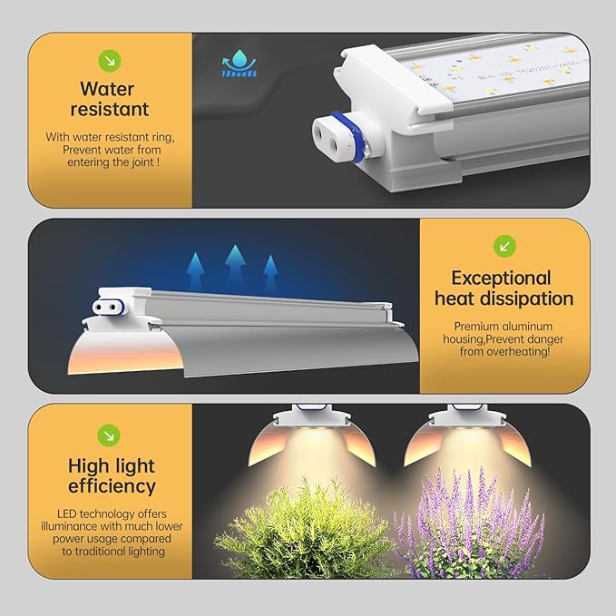 1.4FT Hanging Grow Light for Indoor Plants3-Tier Greenhosue