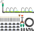 New Drip Irrigation System KitAutomatic Garden Watering Systemwith 360-degree Bending Dropper Atomizing Copper Nozzle and Smart Irrigation Controllerfor Garden Greenhouse20M/65.6FT