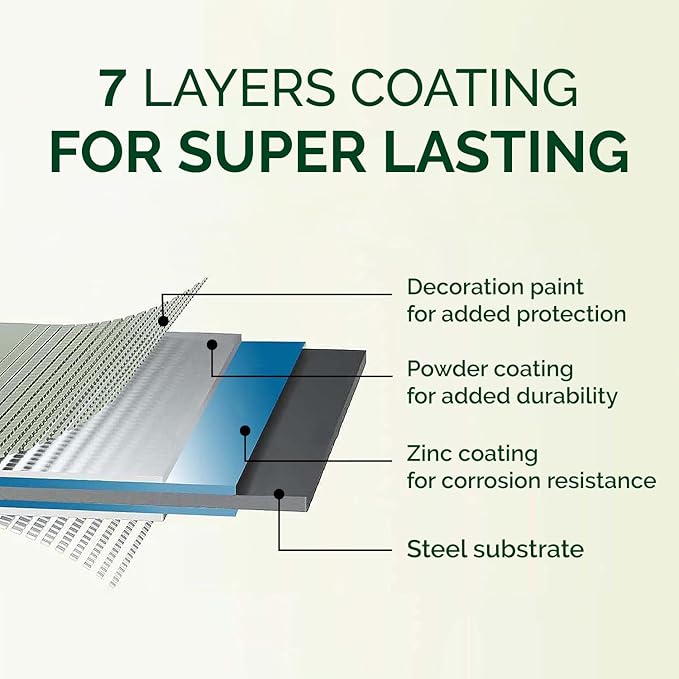 IDZO Galvanized Steel Raised Garden Beds 8x2x1.4 Ft with 7 Coating Layers 12 Shape Options Large Modular Metal Raised Garden Bed Outdoor for Vegetables Herbs Flower - Ivory