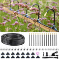 360° Automatic Drip Irrigation Kit - 5/16'' Tubing Adjustable Universal Spray Nozzle Copper Atomizing System for Garden/Lawn/Greenhouse - Multi-Directional Rotation Quick Connectors 49FT