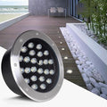 Outdoor Recessed Spot Light - LED Landscape Lights LED Buried Lights IP67 Waterproof Embedded Illumination Path Light AC 220V Round Stainless Steel Ground Spotlight Buried Garden Light(Blue12W)