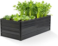 NEWBULIG 6x3x2ft Galvanized Raised Garden Bed Outdoor Metal Planters Box Large Garden Beds for Planting Vegetables Flowers &amp Herbs Easy Assembly Gray