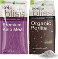 Perlite Bliss (8 Qts) + Kelp Bliss (5lbs) - Organic Perlite for Plants &amp Kelp Meal Fertilizer - Horticultural Perlite for Gardening - Kelp Fertilizer for Plants - Garden Soil &amp Potting Soil Mi