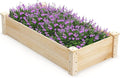 Raised Garden Beds Outdoor Wooden Raised Garden Bed Rectangular Planter Box Flower Bed Raised Bed for Gardening Vegetable &amp Herb