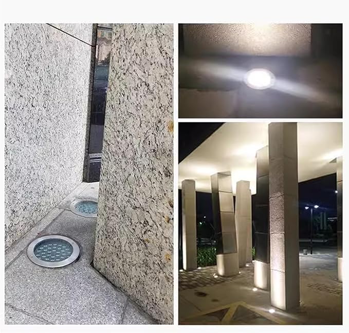 Garden Underground Light IP66 Waterproof Embedded Well Lights AC85-110V for Patio Pathway Driveway Deck Landscape Spotlight