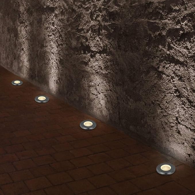 Buried Lights - Landscape Lights Outdoor Recessed Spot Light Honeycomb Anti-Glare Low Voltage 24V Outdoor Ground Lights IP67 Waterproof Courtyard Villa Buried Spotlight Garden Lighting(Yellow6W(DC