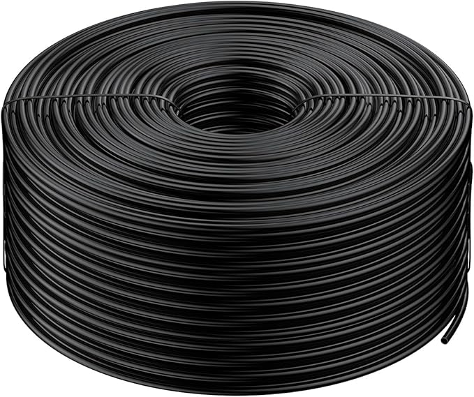 Pawfly 500 ft. 1/4 Drip Irrigation Tubing Black Distribution Tubing for Drip Irrigation System Polyethylene Drip Line Drip Irrigation Hose Tube for Quick-Connect Drip Irrigation Emitters