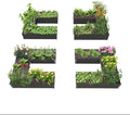 A ANLEOLIFE 4 Set U-Shaped Galvanized Raised Garden Beds Outdoor6x6x1.5ft Large Metal Planter Box for Planting Vegetables Flowers Herb Anti-Rust &amp Easy-Setup Quartz Grey