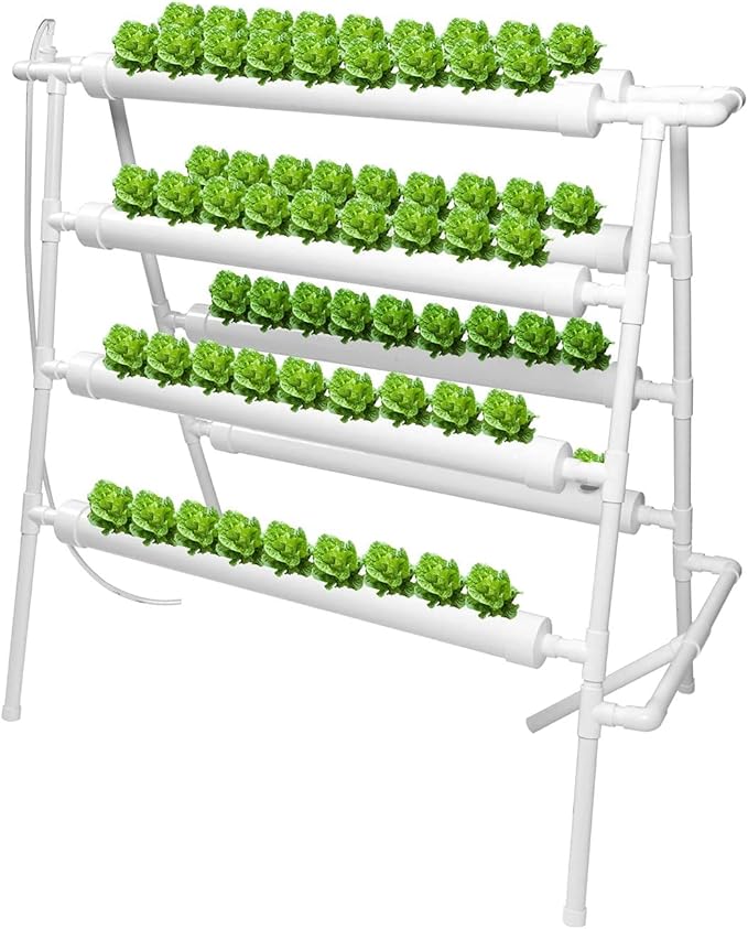 Hydroponic Planting Kit Hydroponic Soilless Plant Cultivation System Vegetable Planting Kit 72 Site 8 Pipe NFT PVC Hydroponic Pipe Balcony Garden Planting Kit