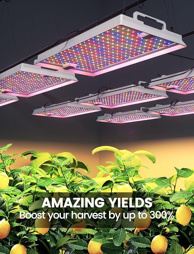 Plant Grow Light [Smart APP 2x3 Ft Coverage] Genuine 100W Output LED Full Spectrum for Indoor Plants 8-Level Brightness (Use Daisy-Chaining Hanging Only Light PanelNo Control Panel)