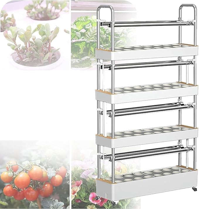 Hydroponic Growing Kits Garden Hydroponic Growing Vertical Tower48/64 /90/120 Planting Spaces Indoor Gardening for Planting L