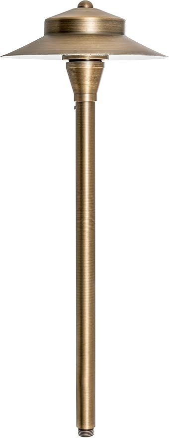 Westgate Lighting LED Area Light- Built-in Integrated LED Outdoor Light - 11 Height of Stem-Solid Brass Antique Bronze Finish Landscape Light- 12V of AC/DC Current (1)